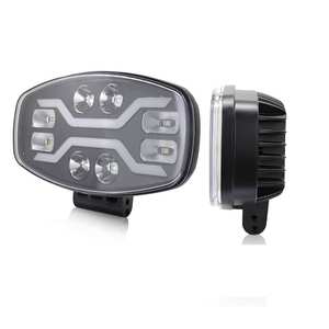 Phares LED 10 pouces 24V 80W 8000 Lumens les plus populaires, blancs et jaunes, pour conduite et travail, avec clignotants dynamiques séquentiels, universels - Product Image 2