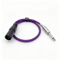 Câble audio professionnel de studio plaqué or 3 broches XLR mâle vers TS mono 6,35 mm, 20 22 24 26 AWG, 1m 2m 3m 5m 10m