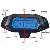 Panel tampilan dasbor motor multifungsi Tachometer untuk Akt Crx 180 Gp180 CR4 200 PRO