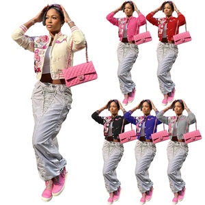 المنتجات الأعلى مبيعًا جواكيت اسكواش وردي جاكيت غير رسمي مطبوع للنساء أنيق - Product Image 2