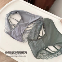Celana Dalam G-string Model Bowknot Motif Bunga Semi Transparan Celana Dalam Wanita Model Hollow Out Thong Wanita