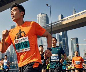 Camiseta de sublimación de ajuste seco de poliéster 100% para deportes de maratón personalizada directamente de fábrica - Product Image 4