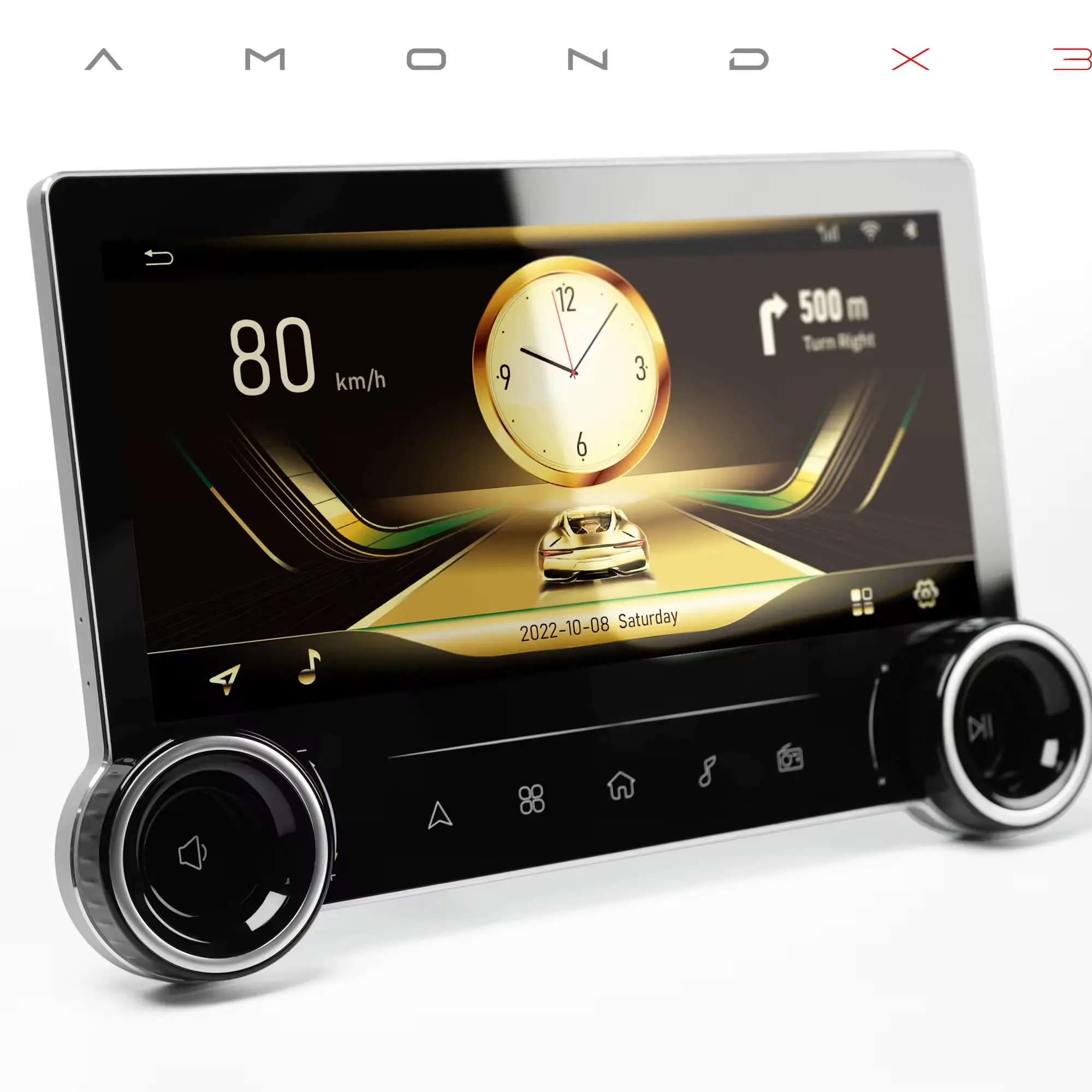 2024 nuevo coche 10,33 "diamante 2 perillas Android 13,0 Radio de coche REPRODUCTOR DE DVD estéreo adecuado para instalación Tesla Full Metal con ventilador