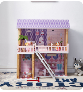 Maison de poupée en bois, bricolage, accessoire <span class=keywords><strong>pour</strong></span> bébé, simple, modèle Miniature, pépinière - Product Image 6