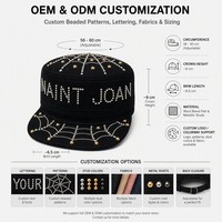 Casquette plate noire à strass, design en maille scintillante cloutée, réglable, unisexe, streetwear d'hiver, casquette cadet punk, boucle métallique