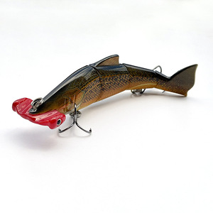 TGD <span class=keywords><strong>Meilleur</strong></span> Nouveau Leurre de pêche rigide, type <span class=keywords><strong>Crank</strong></span>, submersible, multi-segments (quatre segments), biomimétique requin, pour gros poissons, truites, brochets - Product Image 4