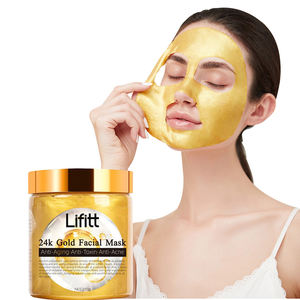 Masker wajah lembar perawatan kulit OEM/ODM, masker wajah Anti Penuaan kolagen emas 24K, Masker Pengencang wajah pengurang keriput - Product Image 1