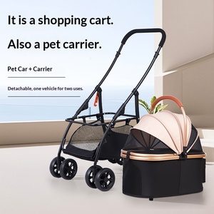Carriola Metálica Plegable <span class=keywords><strong>para</strong></span> Mascotas Inlai, <span class=keywords><strong>para</strong></span> <span class=keywords><strong>Perros</strong></span>, Gatos y Razas Pequeñas, Ligera y Portátil - Product Image 4
