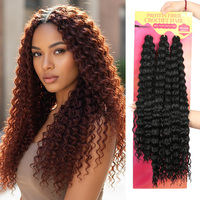 Cheveux synthétiques à tresser Julianna Wholesale 3X Jerry Water Wave Curly Protein Organic Crochet Hair, résistants à la chaleur, en fibre bio