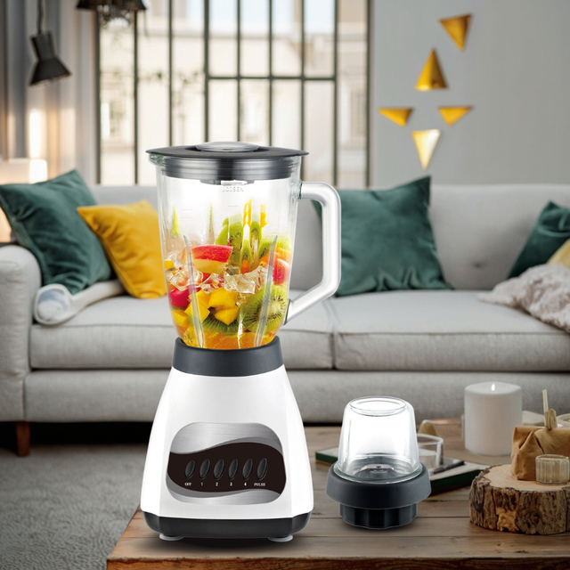 High-Speed Commercial Glass Blender with Variable Speed 1.1-1.5L Capacity 501-700W Power for Household Use Smoothies Shakes