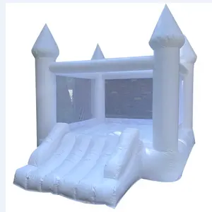 Bounce House Princess White and black wedding house for Rentals white Inflatable Bouncers Moon Bounce