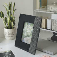Haute qualité élégant Art créatif en bois cadres photo de table noir acrylique MDF cadre photo pour la décoration de bureau à domicile