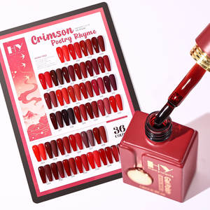 Hanyi Premium TPO Free Red Love Fire Gel Polish 36 colores 15ml UV LED curado rico pigmento OEM personalizado Gel Polish - Product Image 3