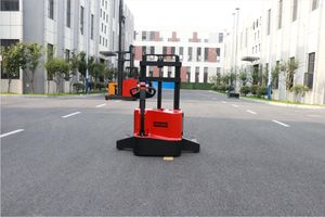 2000kg 2 Ton Straddle Electric Stacker <b>Lifter</b> with Adjustable or Fixed Wide Legs Straddle Legs Stacker - Product Image 3