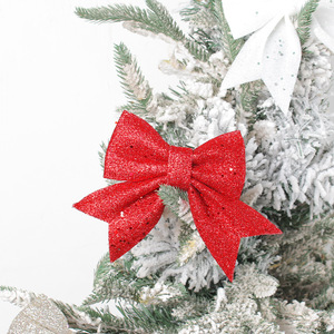 Ornamen gantung pohon Natal, ornamen gantung bubuk emas pita dekorasi jendela liburan - Product Image 6