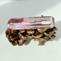 Tubes souples personnalisés roses mignons pour brillant à lèvres, vides, 3 ml, avec impression sérigraphique pour baume, logo personnalisé, en plastique
