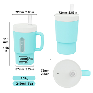 Tasse d'apprentissage en silicone pour bébé, <span class=keywords><strong>avec</strong></span> couvercle et <span class=keywords><strong>paille</strong></span> en silicone, pour bébés de 0 à 12 mois - Product Image 3