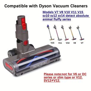 Tête d'<span class=keywords><strong>aspirateur</strong></span> <span class=keywords><strong>Motorhead</strong></span> avec LED compatible avec Dysons V7 V8 <span class=keywords><strong>V10</strong></span> V11 pour les tapis à poils bas et les sols durs Brosse motorisée - Product Image 6