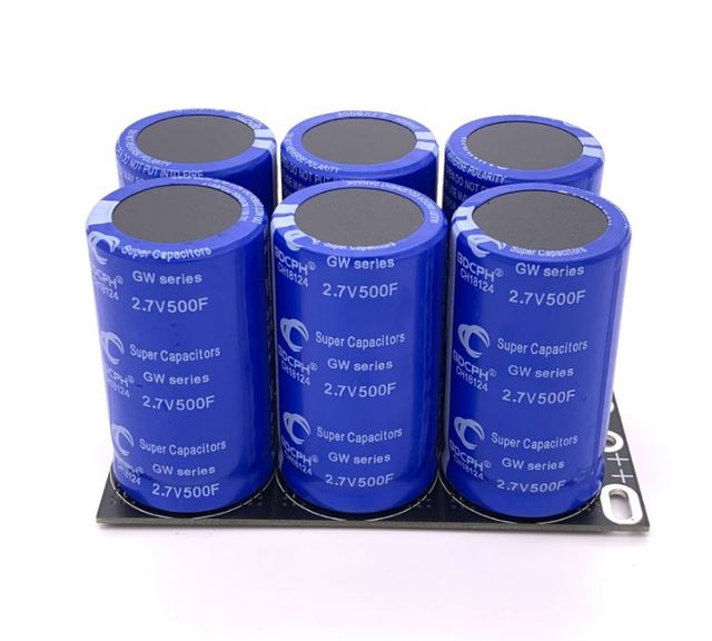 6PCS/Set 2.7V 500F Double Row Farad Capacitor Super 16V 83F Automotive Super Farad Capacitor Module with Protective Board 16V83F