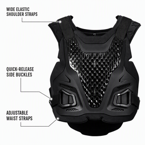 Gilet de protection pour <span class=keywords><strong>moto</strong></span>, protection du corps, protection de la poitrine, du dos et de la colonne vertébrale, coque rigide, résistant aux chocs, respirant, tout-terrain - Product Image 5