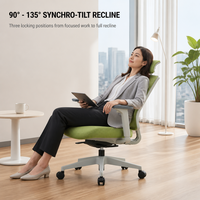 Chaise de bureau pivotante en tissu moderne et réglable pour la maison, le bureau et l'hôtel