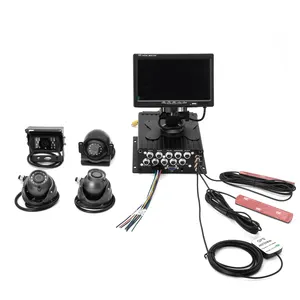 Security Monitoring GPS 4G 4CH 2tb HDD 256GB SD Mobile DVR Mdvr Kit Vehicle Camera Monitor