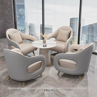 Ensemble de canapés et fauteuils pour négociations commerciales, fauteuil lounge rembourré OEM avec rangement pour hôtel, café, bureau, salle de réception