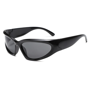 Lunettes de soleil Cyber Steampunk européennes et américaines <span class=keywords><strong>HLC</strong></span>, protection UV, lunettes fantaisie pour hommes et femmes, sports et événements punk, cosplay - Product Image 5