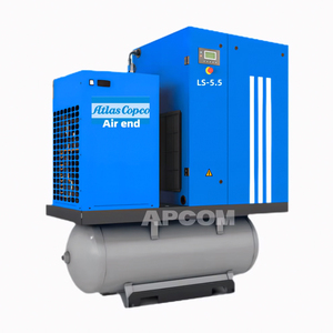 Atlascopco đầu 5.5KW 7.5HP CuộN công nghiệp ROTARY Vít Máy nén khí 5.5 Kw 7.5 HP với máy sấy 300 lít 10 gallon xe tăng - Product Image 4