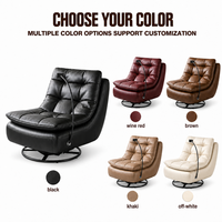 Fauteuil pivotant minimaliste italien fait main, confort ergonomique, design compact pour chambres modernes, salons, extérieur