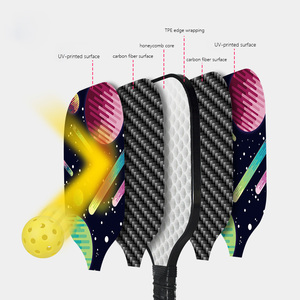 Paleta de Pickleball Hikeon Resistente, Núcleo de Madera de Álamo, Diseño de Panal de Abeja, Superficie Rugosa de Carbono T700, Aprobada por la USAPA, Potente - Product Image 2