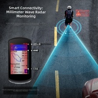 Feu arrière radar de vélo LA150 avec détection intelligente de freinage, avertissement sonore, alimenté par batterie, compatible avec ordinateur de bord intelligent, longue portée