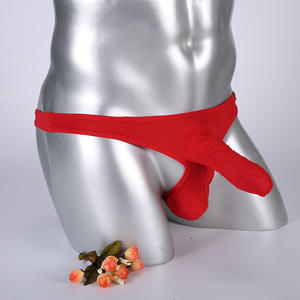 ชุดชั้นในชายแบบทีแบ็ค ทรงเอวต่ำ ผ้าไนลอนทอระบายอากาศ ลายเรียบ รุ่น Elephant Nose พร้อมกางเกงในแบบ JJ Airplane Pants แยกส่วน - Product Image 1