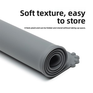 Silikon wasserdichte Hunde katze Haustier Fußmatten Anti-Rutsch-Haustier Schüssel Matten Haustier Fütterung matte - Product Image 3