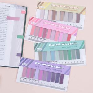 Pegatinas de índice degradado multicolor autoadhesivas de alta calidad para clasificación, regla de hojas sueltas, material de oficina, notas, papel para memorandos - Product Image 1