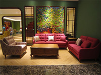 Ensemble de canapé en bois vintage marocain pour salon couverture en cuir amovible sectionnelle simple lit design couché caractéristiques hall canapé