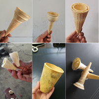 Machine à fabriquer des tasses à café comestibles avec cône gaufré pour crème glacée pizza commerciale manuelle automatique