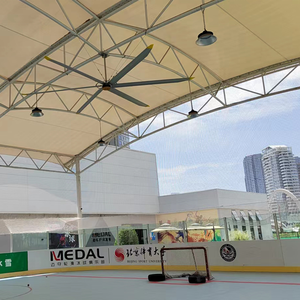 5.0m (16FT) a basso rumore grande flusso d'aria del vento Garage sfiato gigante industriale Hvls grande ventilatore da soffitto - Product Image 3