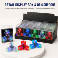 Toupie anti-stress métallique tendance, nouveauté, jouet de bureau, motif arc-en-ciel réaliste, sensation de compression, fidget spinner