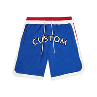 Short de basket-ball de sport en polyester à impression personnalisée pour hommes Short de basket-ball vintage unisexe en maille Design personnalisé