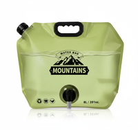 Pochettes souples à bec verseur grande capacité en plastique, sacs d'eau pliables avec robinet, conteneurs d'eau repliables pour le camping et le sac à dos