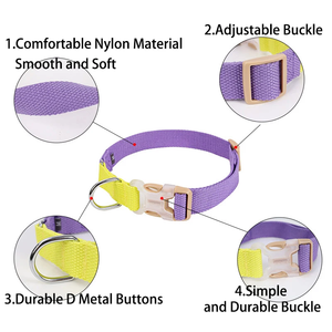 Kerah anjing nilon mewah kerah anjing gaya INS untuk anjing Besar Sedang Kecil lembut dan aman berjalan dapat disesuaikan untuk anjing <span class=keywords><strong>Pitbull</strong></span> - Product Image 4