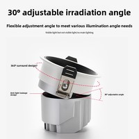 Spot LED Encastrable Anti-Éblouissement 7W/10W/12W Source Lumineuse COB IRC 98 Corps en Aluminium Angle de Faisceau 12-36° Nouveau Style Chinois Moderne