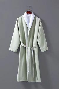 Albornoz <span class=keywords><strong>de</strong></span> Hotel Personalizado en Tallas S M L XL XXL XXXL, Calidad <span class=keywords><strong>de</strong></span> Spa <span class=keywords><strong>de</strong></span> Hotel <span class=keywords><strong>de</strong></span> 4 y 5 Estrellas, Albornoz Personalizado en Colores Gris y Beige para Hotel - Product Image 4