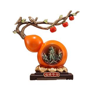 Les ornements de gourde Ping An attirent la richesse Nouvelle décoration d'armoire de salon de style chinois Décoration artisanale haut de gamme - Product Image 1