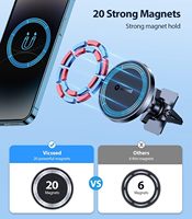 Pemegang Ponsel Mobil Magnetik untuk Ventilasi Udara, Magnet Kuat yang Ditingkatkan 360 °   Rotasi Anti Jatuh, Logo Kustom OEM Grosir untuk Semua Smartphone