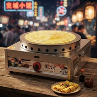 Crêpière carrée professionnelle en acier inoxydable sur mesure, à gaz, fixe, avec conception insonorisée pour équipement de cuisine professionnel