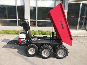 Mini carretilla de 6 ruedas Dumper de autodescarga Gran capacidad de carga de carretilla de rueda eléctrica de motor de gasolina - Product Image 3
