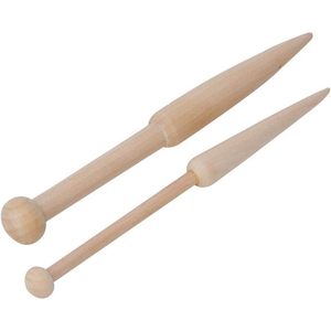 Bobina de tapicería personalizada de madera de haya de 15 cm, herramienta manual lisa para tejer, enrollar hilo en el cuerpo. - Product Image 1