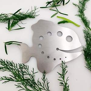 Removedor de hojas para pelar verduras de acero inoxidable para cocina casera, cortador de hierbas, pelador con 11 agujeros - Product Image 4